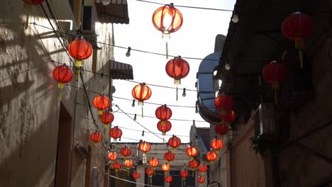Red-lantern-decorated-at-town